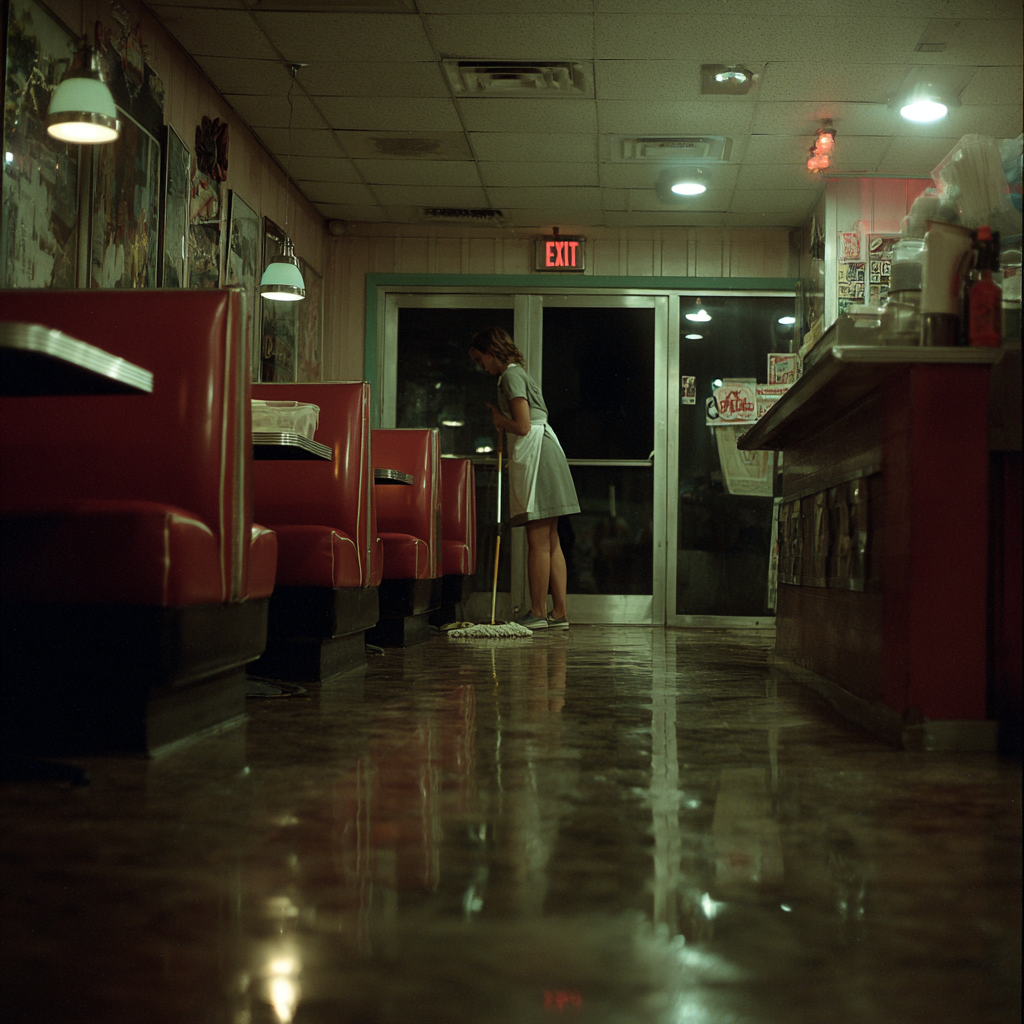 Diner worker late at night